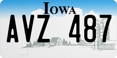 IA license plate AVZ487