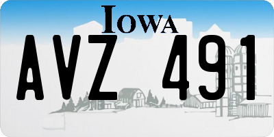 IA license plate AVZ491