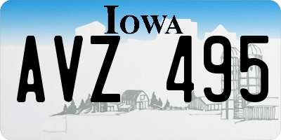 IA license plate AVZ495