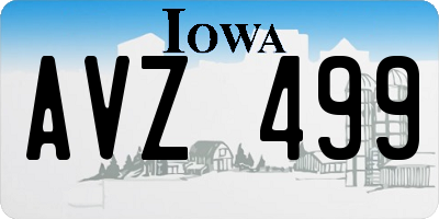 IA license plate AVZ499