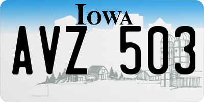 IA license plate AVZ503