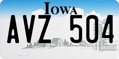 IA license plate AVZ504