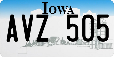 IA license plate AVZ505