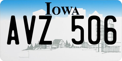 IA license plate AVZ506