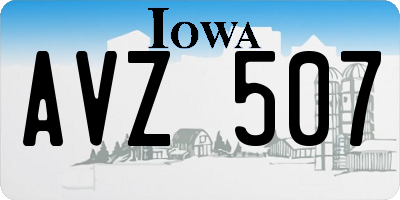IA license plate AVZ507