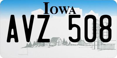 IA license plate AVZ508