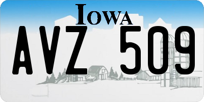 IA license plate AVZ509