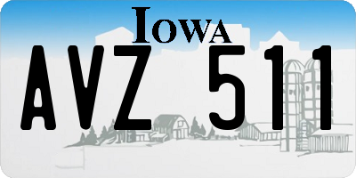 IA license plate AVZ511