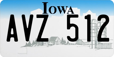 IA license plate AVZ512