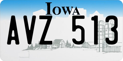 IA license plate AVZ513