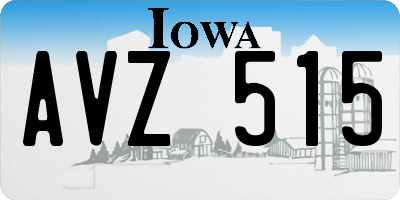 IA license plate AVZ515