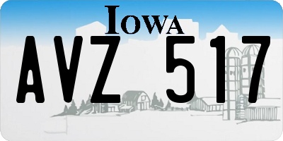 IA license plate AVZ517