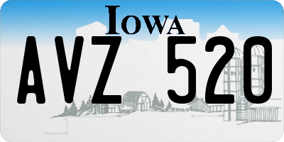 IA license plate AVZ520