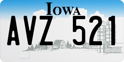 IA license plate AVZ521