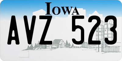 IA license plate AVZ523