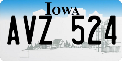 IA license plate AVZ524