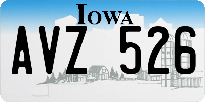 IA license plate AVZ526