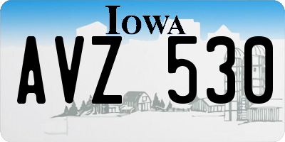 IA license plate AVZ530
