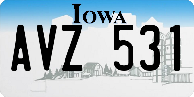 IA license plate AVZ531