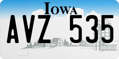 IA license plate AVZ535