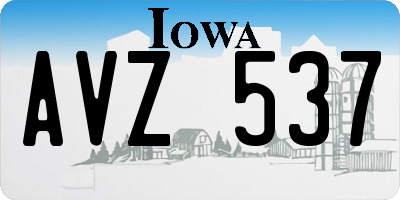 IA license plate AVZ537
