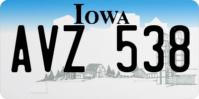 IA license plate AVZ538