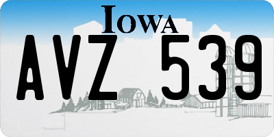 IA license plate AVZ539