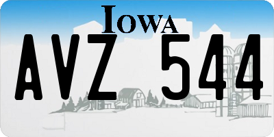 IA license plate AVZ544