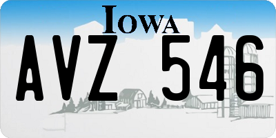 IA license plate AVZ546