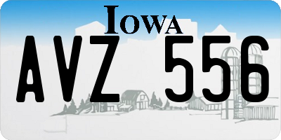 IA license plate AVZ556