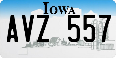 IA license plate AVZ557
