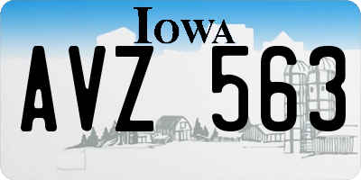 IA license plate AVZ563