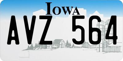 IA license plate AVZ564