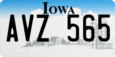 IA license plate AVZ565