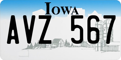 IA license plate AVZ567