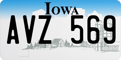 IA license plate AVZ569