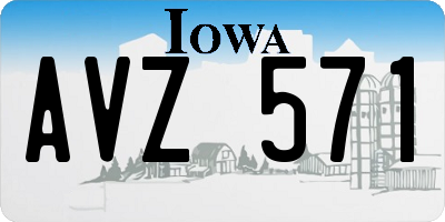 IA license plate AVZ571