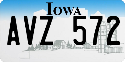IA license plate AVZ572