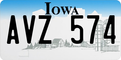 IA license plate AVZ574