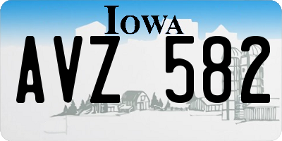 IA license plate AVZ582