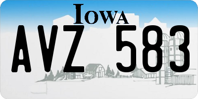 IA license plate AVZ583