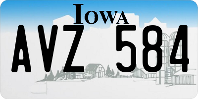 IA license plate AVZ584