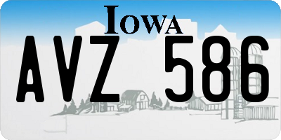 IA license plate AVZ586