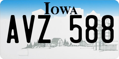 IA license plate AVZ588