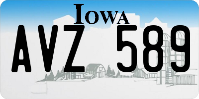 IA license plate AVZ589
