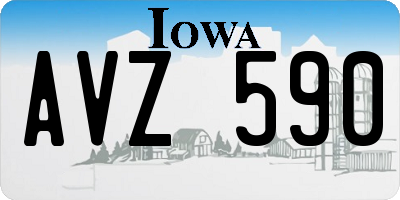 IA license plate AVZ590