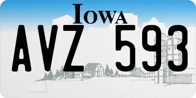 IA license plate AVZ593