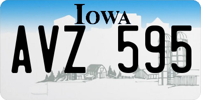 IA license plate AVZ595