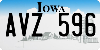 IA license plate AVZ596