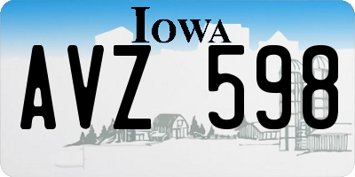 IA license plate AVZ598